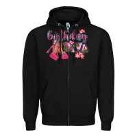 Black birthday diva Zipper Hoodie - AdoDesignShop