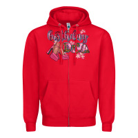 Red birthday diva Zipper Hoodie - AdoDesignShop