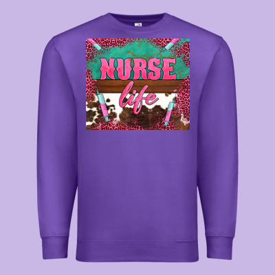Western Nurse Life Needle Premium Sweatshirt Designed By Barkaloodesign