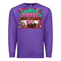 Purple western nurse life needle Premium Sweatshirt - BarkalooDesign