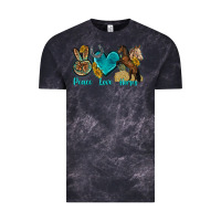 Cloud Black peace love horses tbw Vintage Tee - texasbilliewilder