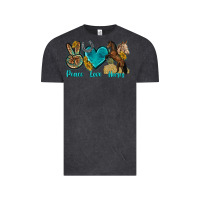 Vintage Black peace love horses tbw Vintage Tee - texasbilliewilder
