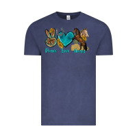 Vintage Denim peace love horses tbw Vintage Tee - texasbilliewilder
