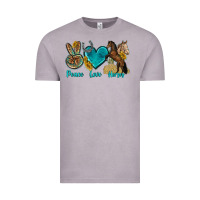 Vintage Zinc peace love horses tbw Vintage Tee - texasbilliewilder