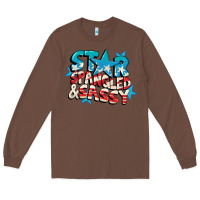 Chestnut Star spangled and sassy 4th of july Long Sleeve Tee - CowGirlArtShop