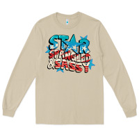 Mushroom Star spangled and sassy 4th of july Long Sleeve Tee - CowGirlArtShop