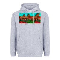 Heather Grey horses roses ann cactuses license plate Heavyweight Hoodie - Artiststas