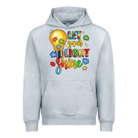 Heather Grey let your light shine Urban Hoodie - LillyAllenDesigns