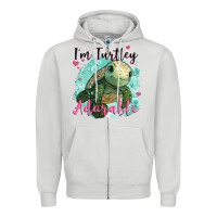 Dove Grey i'm turtley adorable Zipper Hoodie - JahusDesignShop