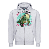 Heather Grey i'm turtley adorable Zipper Hoodie - JahusDesignShop