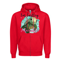 Red i'm turtley adorable Zipper Hoodie - JahusDesignShop