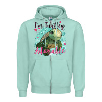 Seafoam i'm turtley adorable Zipper Hoodie - JahusDesignShop