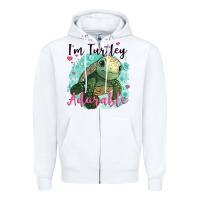 White i'm turtley adorable Zipper Hoodie - JahusDesignShop