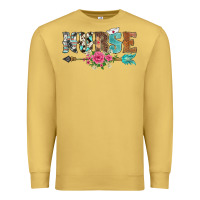 Antique Gold western nurse arrow floral Premium Sweatshirt - BarkalooDesign