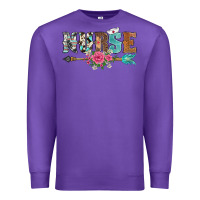 Purple western nurse arrow floral Premium Sweatshirt - BarkalooDesign