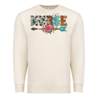 Sandshell western nurse arrow floral Premium Sweatshirt - BarkalooDesign