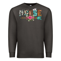 Smoke western nurse arrow floral Premium Sweatshirt - BarkalooDesign