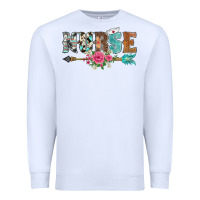 White western nurse arrow floral Premium Sweatshirt - BarkalooDesign