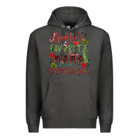 Charcoal Heather santa's favorite para professional Premium Hoodie - MaliasSmallBusiness