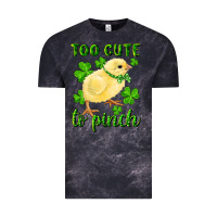 Cloud Black Too Cute To Pinch Chick Vintage Tee - RanaPortraitStore