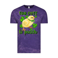Cloud Purple Too Cute To Pinch Chick Vintage Tee - RanaPortraitStore