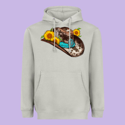 Cowboy Hat Heavyweight Hoodie Designed By Adodesignshop