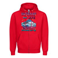 Red husband and wife cruising partners for life Zipper Hoodie - JahusDesignShop