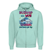 Seafoam husband and wife cruising partners for life Zipper Hoodie - JahusDesignShop