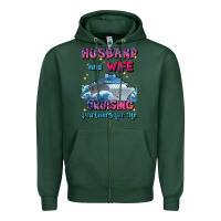 Sports Green husband and wife cruising partners for life Zipper Hoodie - JahusDesignShop