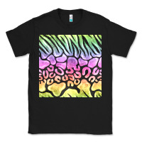 Black neon rainbow safari seamless pattern Classic Tee - BundleAndBundleShop