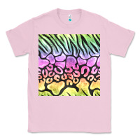 Bubblegum Pink neon rainbow safari seamless pattern Classic Tee - BundleAndBundleShop