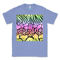 Colony Blue neon rainbow safari seamless pattern Classic Tee - BundleAndBundleShop