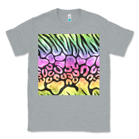 Heather Grey neon rainbow safari seamless pattern Classic Tee - BundleAndBundleShop