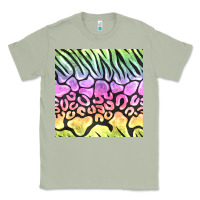 Matcha neon rainbow safari seamless pattern Classic Tee - BundleAndBundleShop
