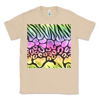 Mushroom neon rainbow safari seamless pattern Classic Tee - BundleAndBundleShop