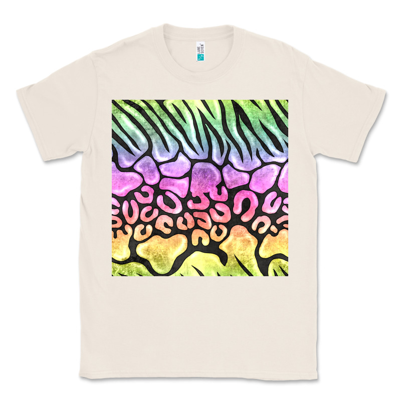 Neon Rainbow Safari Seamless Pattern Classic Tee by BundleAndBundleShop | Teevron