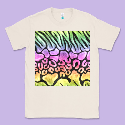 Neon Rainbow Safari Seamless Pattern Classic Tee Designed By Bundleandbundleshop
