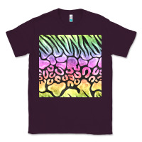 Plum neon rainbow safari seamless pattern Classic Tee - BundleAndBundleShop