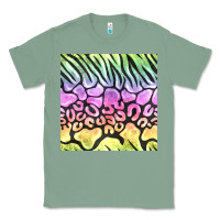 Sage neon rainbow safari seamless pattern Classic Tee - BundleAndBundleShop