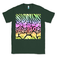 Sports Green neon rainbow safari seamless pattern Classic Tee - BundleAndBundleShop
