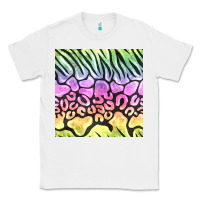 White neon rainbow safari seamless pattern Classic Tee - BundleAndBundleShop