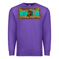 Purple western rodeo horse leopard aztek sunflower license plate template Premium Sweatshirt - BarkalooDesign