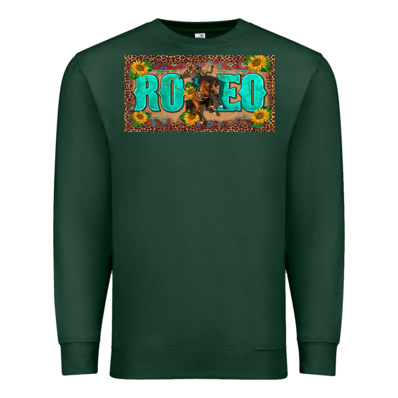 Western Rodeo Horse Leopard Aztek Sunflower License Plate Template Premium Sweatshirt by BarkalooDesign | Teevron