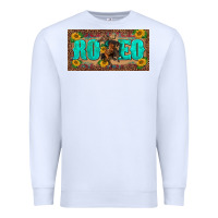 White western rodeo horse leopard aztek sunflower license plate template Premium Sweatshirt - BarkalooDesign
