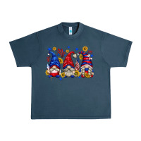 Midnight Navy American gnomes with sunflowers Urban Heavy Tee - texasbilliewilder