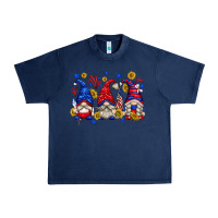 Navy American gnomes with sunflowers Urban Heavy Tee - texasbilliewilder