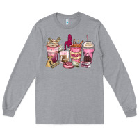 Heather Grey Girl boss coffee cups Long Sleeve Tee - Zillion Design Studio