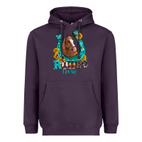 Plum horseshoe rodeo time Heavyweight Hoodie - Artiststas