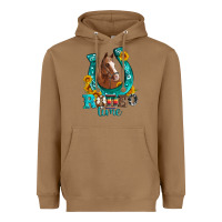 Toasted Coconut horseshoe rodeo time Heavyweight Hoodie - Artiststas