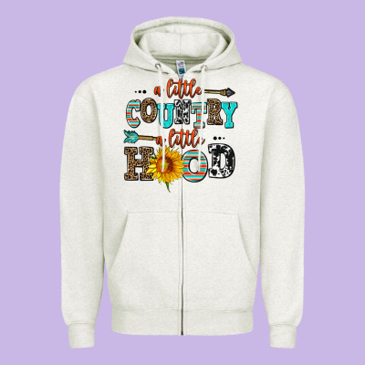 A Little Country A Little Hood Zipper Hoodie Designed By Adodesignshop